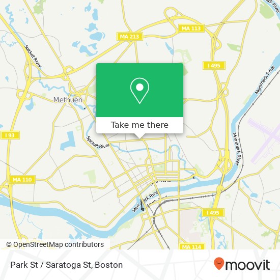 Park St / Saratoga St map