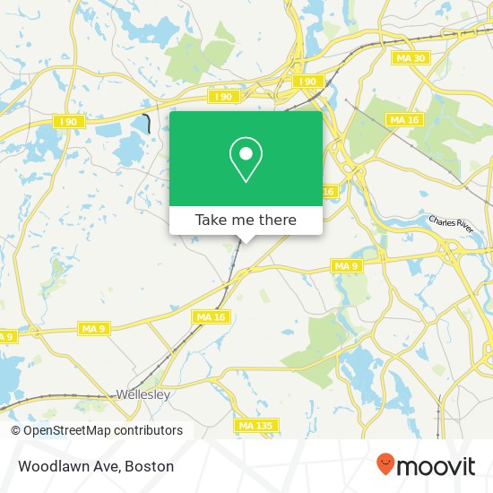 Mapa de Woodlawn Ave