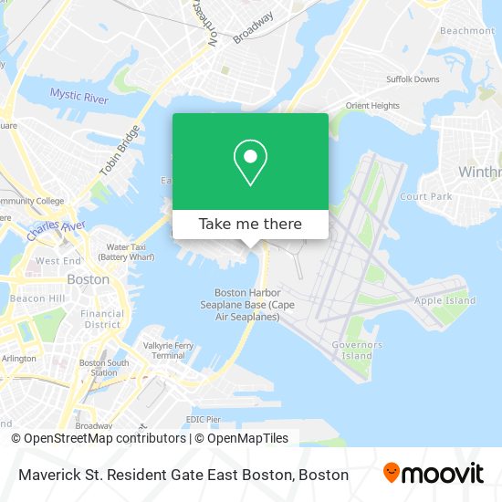 Maverick St. Resident Gate East Boston map