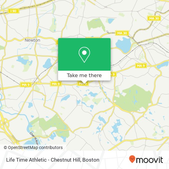 Life Time Athletic - Chestnut Hill map