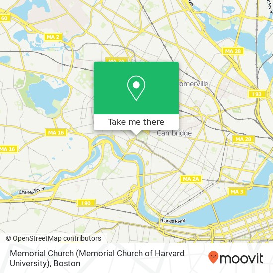 Memorial Church (Memorial Church of Harvard University) map