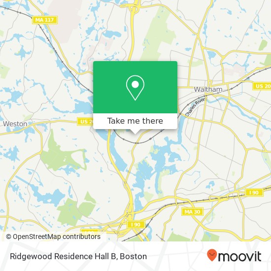 Mapa de Ridgewood Residence Hall B