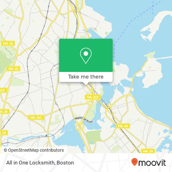 Mapa de All in One Locksmith