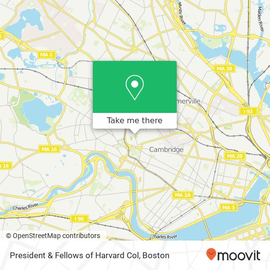 President & Fellows of Harvard Col map