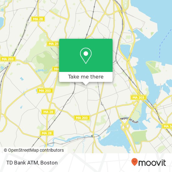 TD Bank ATM map