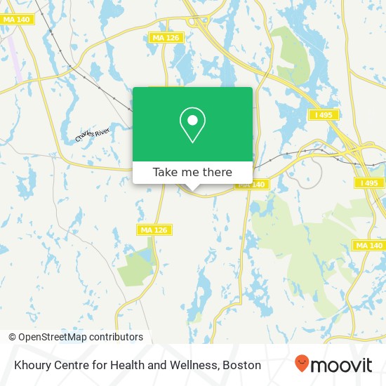 Mapa de Khoury Centre for Health and Wellness