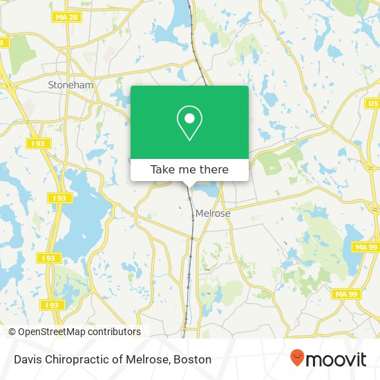 Davis Chiropractic of Melrose map