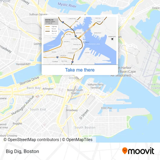 Mapa de Big Dig