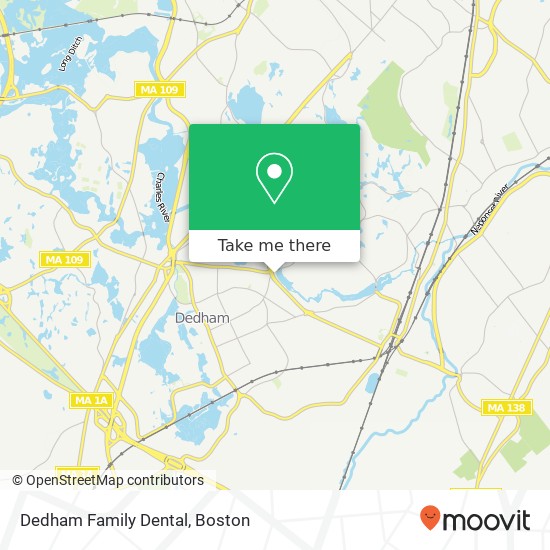 Mapa de Dedham Family Dental