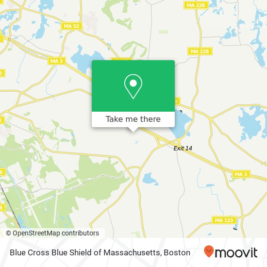 Mapa de Blue Cross Blue Shield of Massachusetts