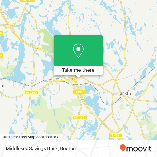 Middlesex Savings Bank map