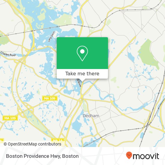 Boston Providence Hwy map