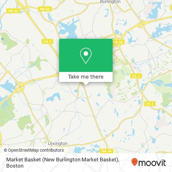 Mapa de Market Basket (New Burlington Market Basket)