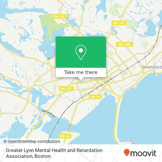 Greater Lynn Mental Health and Retardation Association map