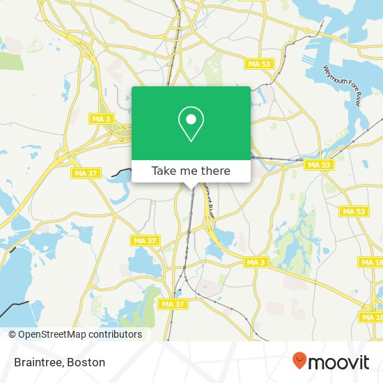 Mapa de Braintree