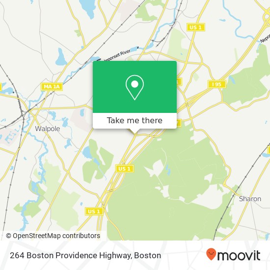 Mapa de 264 Boston Providence Highway