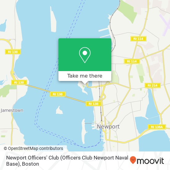 Newport Officers' Club (Officers Club Newport Naval Base) map