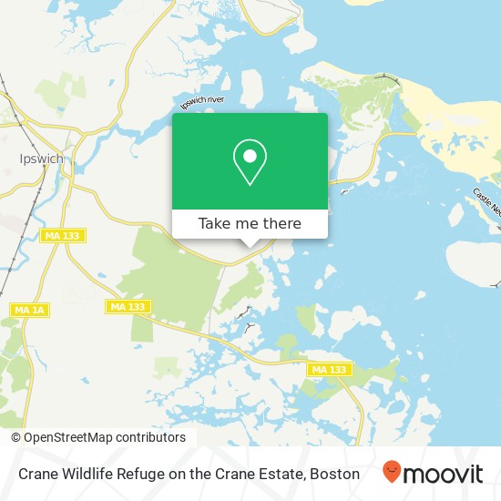 Crane Wildlife Refuge on the Crane Estate map