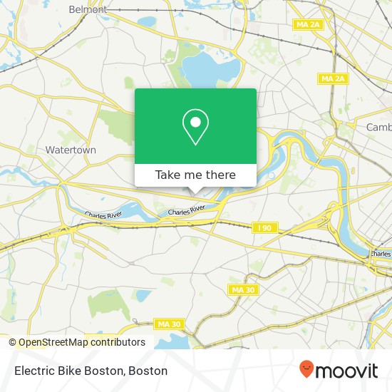 Mapa de Electric Bike Boston