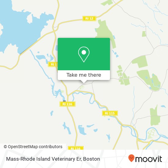 Mass-Rhode Island Veterinary Er map