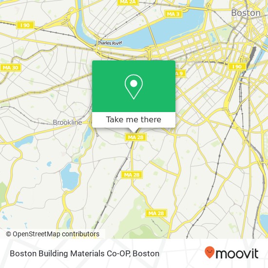 Boston Building Materials Co-OP map