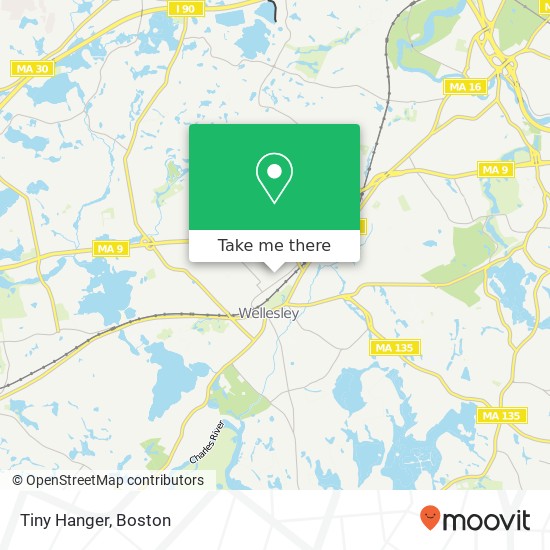 Mapa de Tiny Hanger, 200 Linden St Wellesley, MA 02482