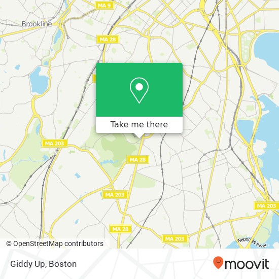 Mapa de Giddy Up, 1 Franklin Park Rd Dorchester, MA 02121