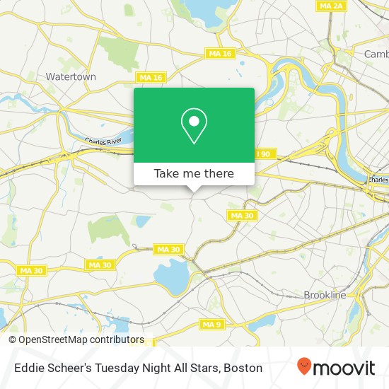 Mapa de Eddie Scheer's Tuesday Night All Stars, 396 Market St Brighton, MA 02135