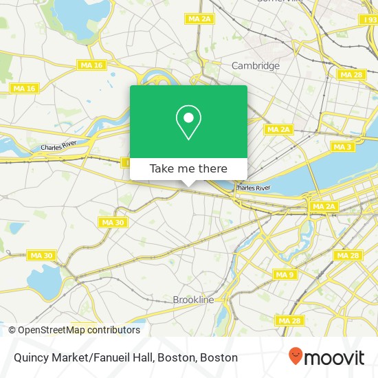 Quincy Market / Fanueil Hall, Boston map