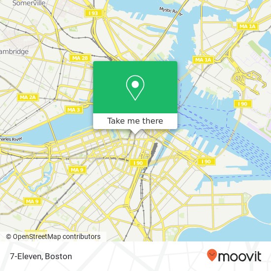Mapa de 7-Eleven, 566 Washington St Boston, MA 02111