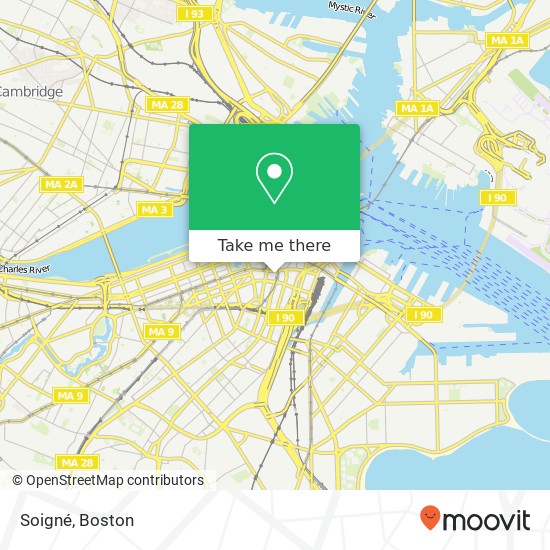 Mapa de Soigné, 665 Washington St Boston, MA 02111