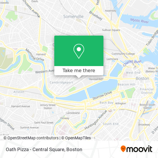 Mapa de Oath Pizza - Central Square