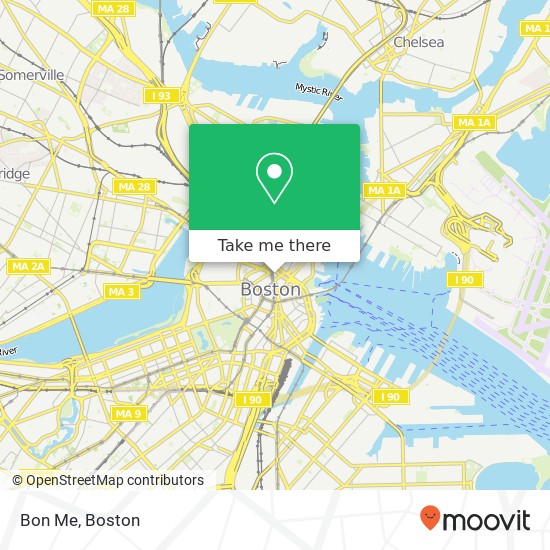 Mapa de Bon Me, 100 Hanover St Boston, MA 02108