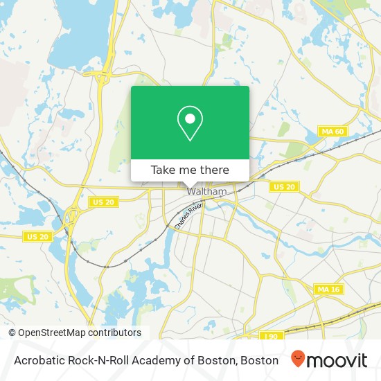 Acrobatic Rock-N-Roll Academy of Boston, 738 Main St Waltham, MA 02451 map