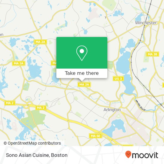 Sono Asian Cuisine, 471 Summer St Arlington, MA 02474 map