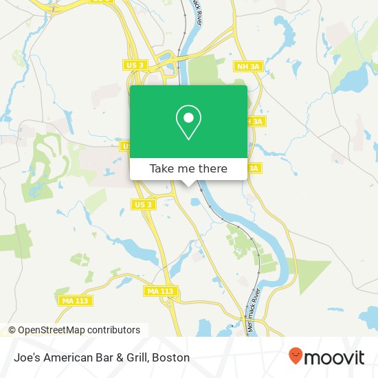 Mapa de Joe's American Bar & Grill, 310 Daniel Webster Hwy Nashua, NH 03060