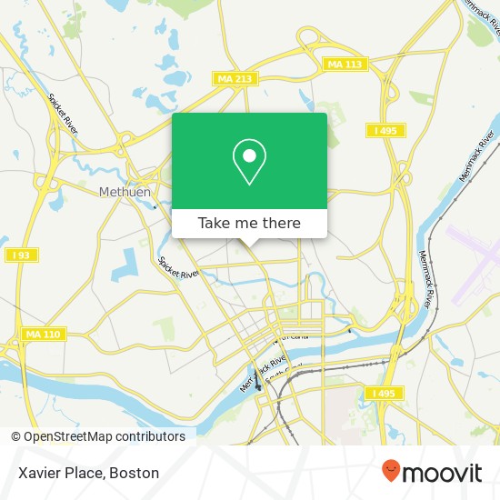 Mapa de Xavier Place, 245 Lawrence St Lawrence, MA 01841