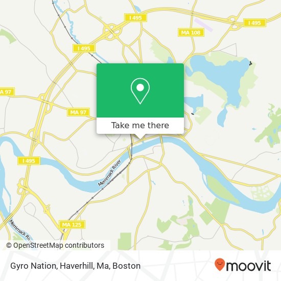 Mapa de Gyro Nation, Haverhill, Ma, 15 Washington St Haverhill, MA 01832