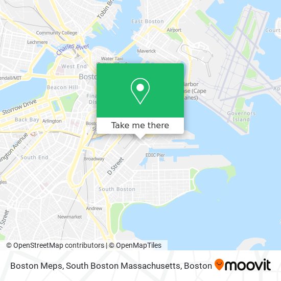 Mapa de Boston Meps, South Boston Massachusetts