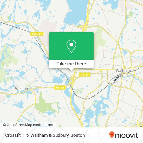 Crossfit Tilt- Waltham & Sudbury map