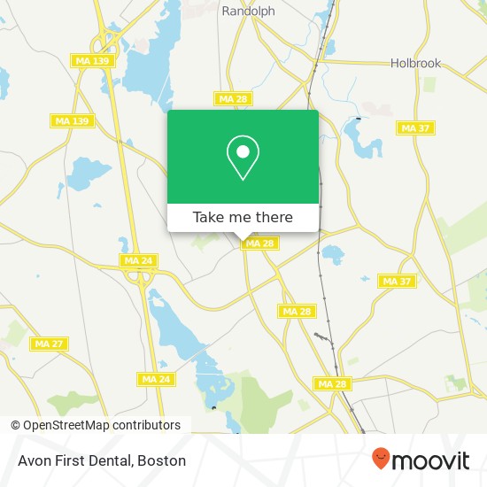 Avon First Dental map