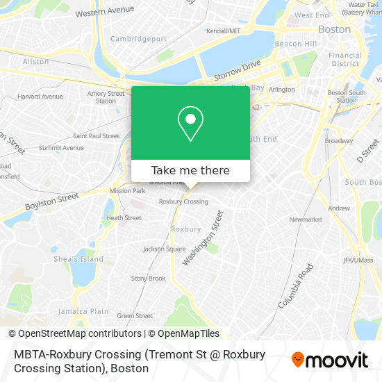 Mapa de MBTA-Roxbury Crossing (Tremont St @ Roxbury Crossing Station)