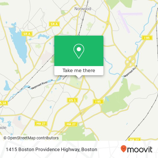 Mapa de 1415 Boston Providence Highway