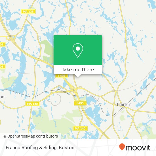Franco Roofing & Siding map