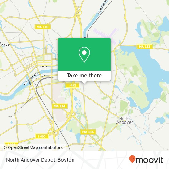North Andover Depot map