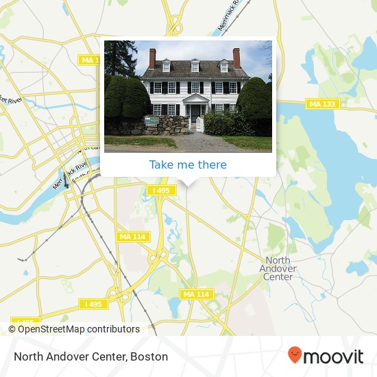 North Andover Center map