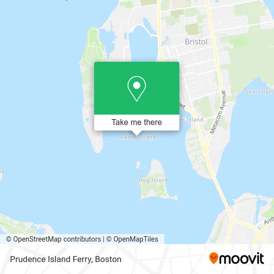 Prudence Island Ferry map