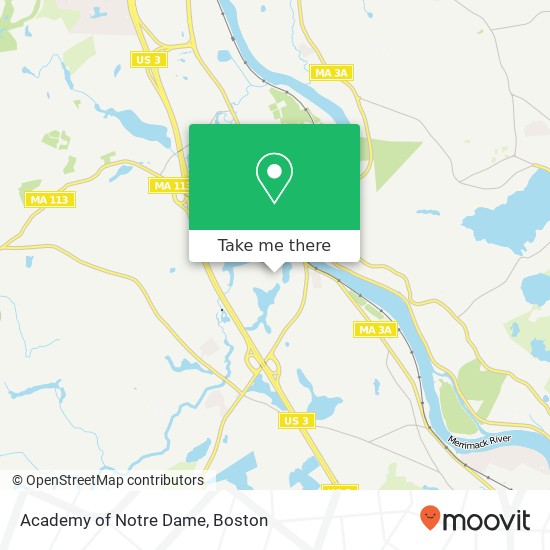 Mapa de Academy of Notre Dame