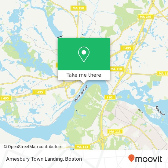 Amesbury Town Landing map