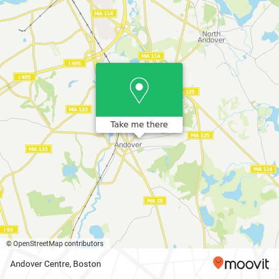 Mapa de Andover Centre